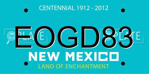 EOGD83 New Mexico License Plate