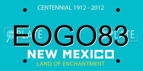 EOGO83 New Mexico License Plate
