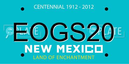 EOGS20 New Mexico License Plate
