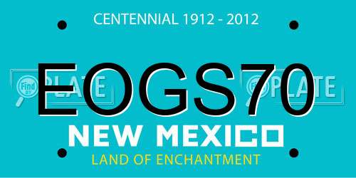 EOGS70 New Mexico License Plate