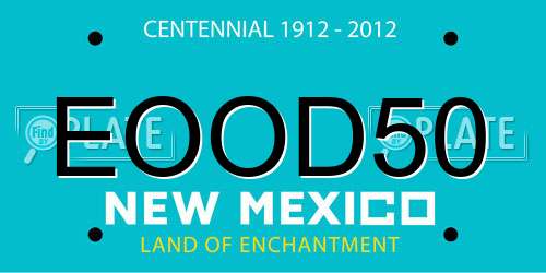 EOOD50 New Mexico License Plate
