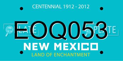 EOQ053 New Mexico License Plate