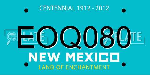EOQ080 New Mexico License Plate