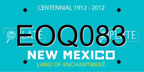 EOQ083 New Mexico License Plate