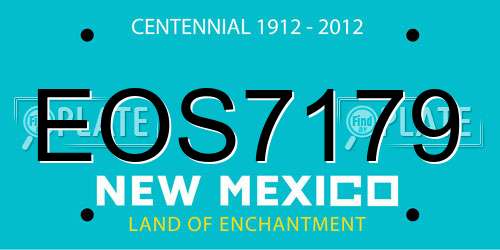 EOS7179 New Mexico License Plate