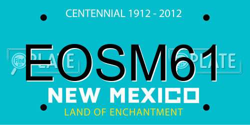 EOSM61 New Mexico License Plate