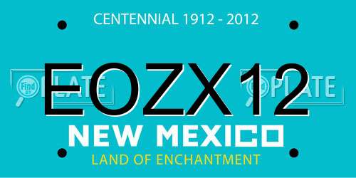 EOZX12 New Mexico License Plate