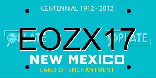 EOZX17 New Mexico License Plate