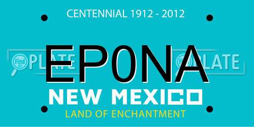 EP0NA New Mexico License Plate