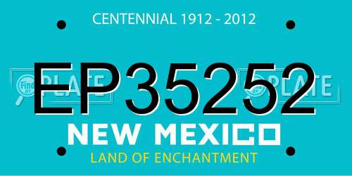EP35252 New Mexico License Plate