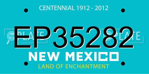 EP35282 New Mexico License Plate