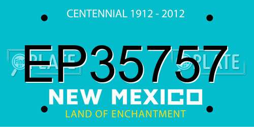 EP35757 New Mexico License Plate