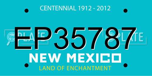 EP35787 New Mexico License Plate
