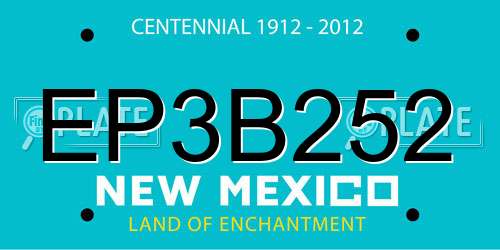 EP3B252 New Mexico License Plate