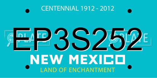 EP3S252 New Mexico License Plate