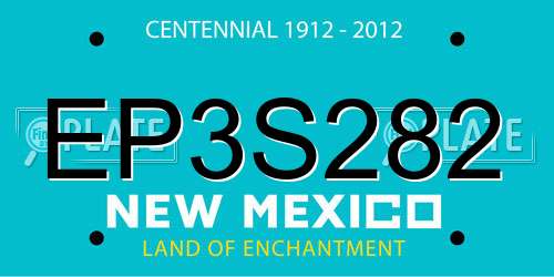 EP3S282 New Mexico License Plate