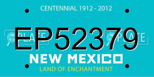 EP52379 New Mexico License Plate