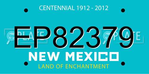 EP82379 New Mexico License Plate