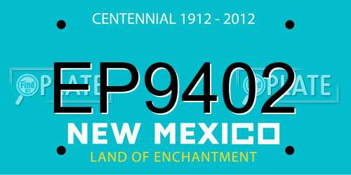 EP9402 New Mexico License Plate