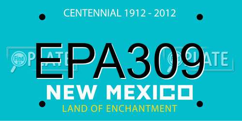EPA309 New Mexico License Plate