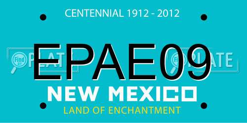 EPAE09 New Mexico License Plate