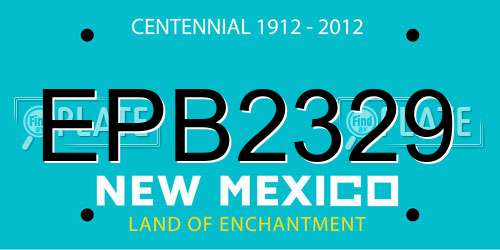 EPB2329 New Mexico License Plate