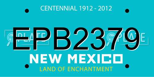 EPB2379 New Mexico License Plate
