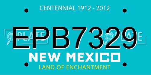 EPB7329 New Mexico License Plate