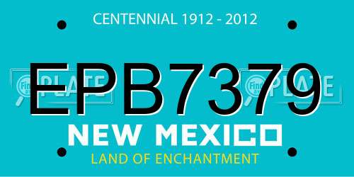 EPB7379 New Mexico License Plate