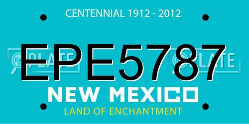 EPE5787 New Mexico License Plate