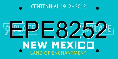 EPE8252 New Mexico License Plate