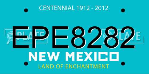 EPE8282 New Mexico License Plate