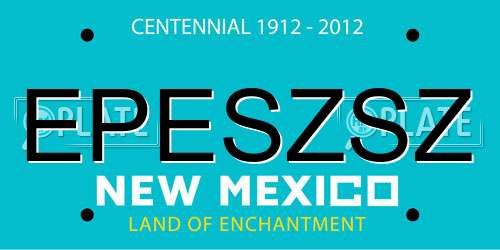 EPESZSZ New Mexico License Plate