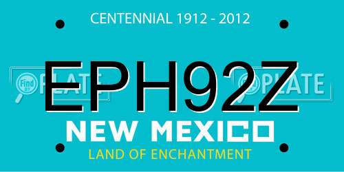 EPH92Z New Mexico License Plate