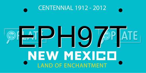 EPH97T New Mexico License Plate