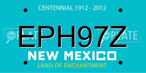 EPH97Z New Mexico License Plate