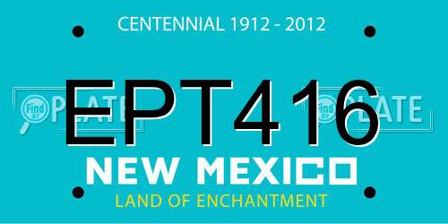 EPT416 New Mexico License Plate