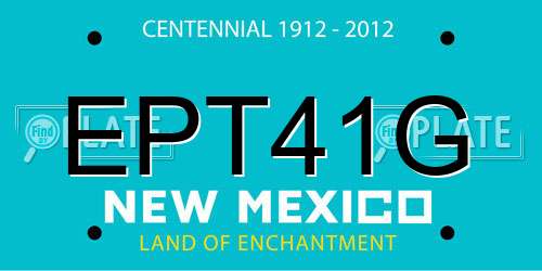 EPT41G New Mexico License Plate