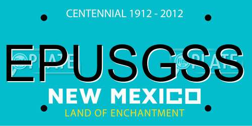 EPUSGSS New Mexico License Plate