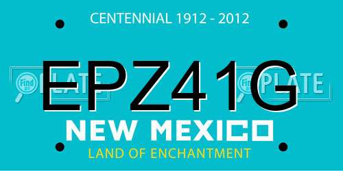 EPZ41G New Mexico License Plate