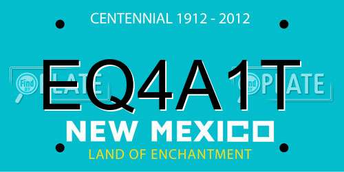 EQ4A1T New Mexico License Plate