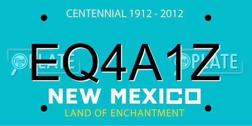 EQ4A1Z New Mexico License Plate