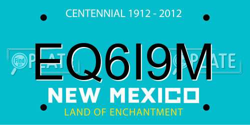 EQ6I9M New Mexico License Plate