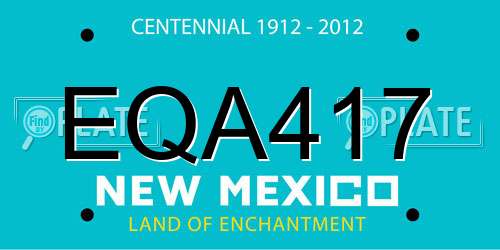 EQA417 New Mexico License Plate