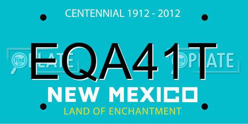 EQA41T New Mexico License Plate