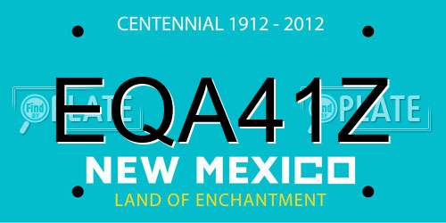 EQA41Z New Mexico License Plate