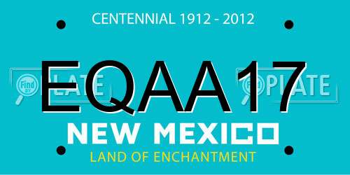 EQAA17 New Mexico License Plate