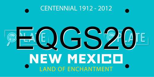 EQGS20 New Mexico License Plate