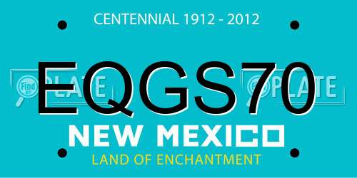 EQGS70 New Mexico License Plate