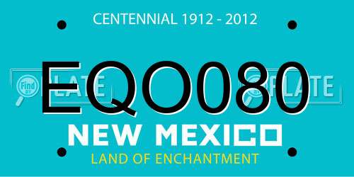 EQO080 New Mexico License Plate